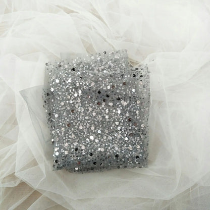 20 Colors beauty  wedding dress beading fashion dress lace fabric with pearls 130cm width bridal lace fabric sell by yard