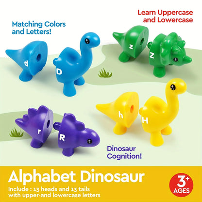 AIUAZA Children's early education dinosaur letter matching toys number counting pattern matching cognitive teaching aids