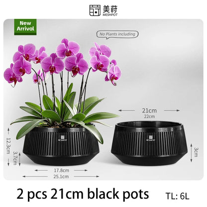 Meshpot Orchid Pot with Holes Plastic Flower Pot Decorative African Violet Pots with Air-Pruning and Good Air Circulation
