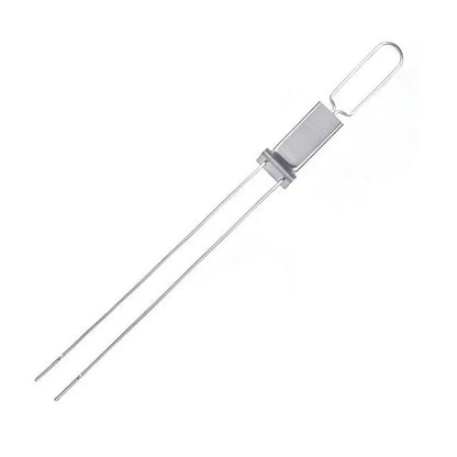 1PC Stainless Steel Double Needle Barbecue Skewers with Self Push Plate Barbecue Forks Outdoor Home BBQ Accessories Picnic