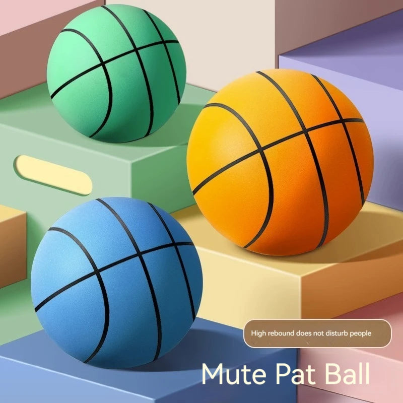 18/21cm Mute Ball Baby Basketball High Density Soft Elastic Ball Children Indoor Sports Noise Reduction Ball Development Games