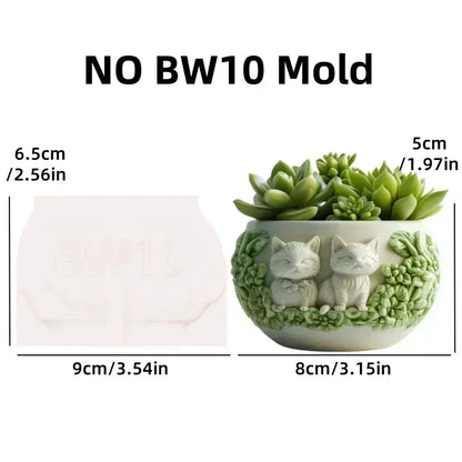 Mountain relief succulent plant flowerpot resin silicone mold mountain stream flowing water storage box candle cup gypsum molds