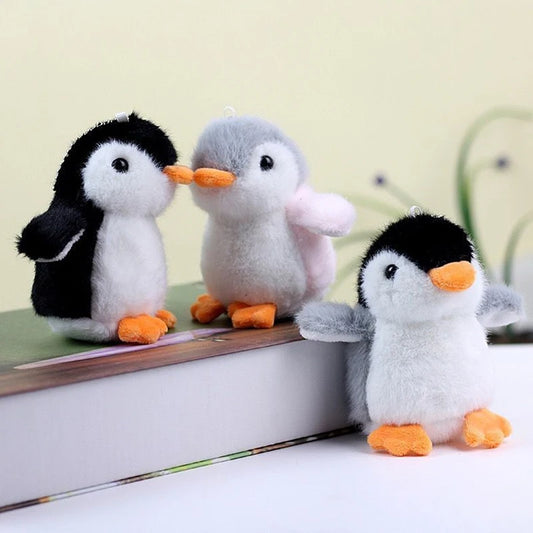 11CM Penguin Plush Pendant Soft Easy Hanging Mini 3D Eyes Cute Penguin Plush Keychain Stuffed Animals Bag Accessories for Gift