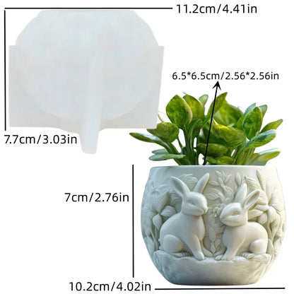 Mountain relief succulent plant flowerpot resin silicone mold mountain stream flowing water storage box candle cup gypsum molds