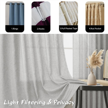 350cm Height Custom Made 270CM Length Sheer Curtain Solid Color Curtain Window Living Room Tulle Curtain Finished Curtain