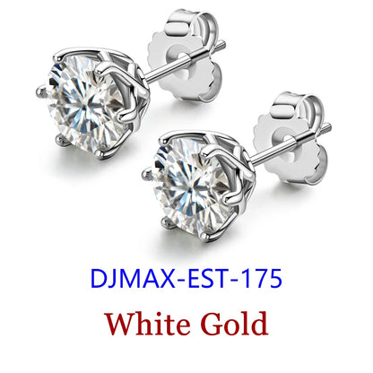 Premium 0.5-2ct Moissanite Diamond Stud Earrings for Women Orginal 925 Sterling Silver Screw Back Women Moissanite Earring 2025
