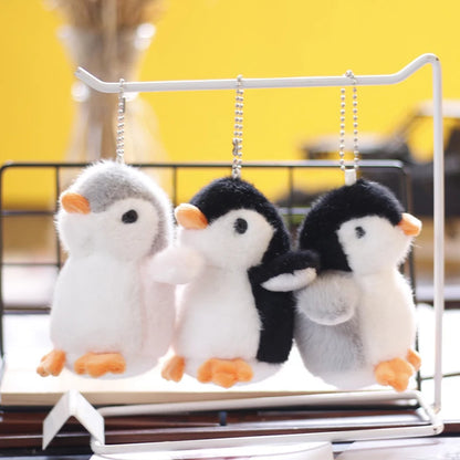 11CM Penguin Plush Pendant Soft Easy Hanging Mini 3D Eyes Cute Penguin Plush Keychain Stuffed Animals Bag Accessories for Gift