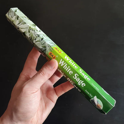 1 Box Natural Sandalwood Indian Incense Sticks 20sticks White Sage Jamine Scents for Home Fragrance Spa Meditaion Aromatherapy