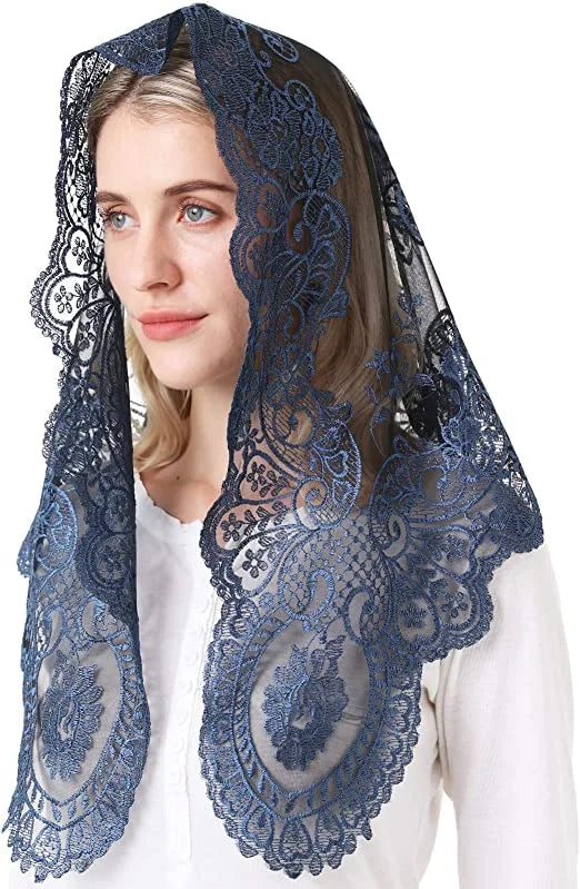 Spanish Style Lace Mantilla Women Head Covering Catholic Veil Wedding Veil