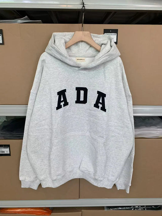 Loose Fitted Hoodie Women's Street Sle Casual Spicy Girl Top Cotton 00% Long Sve Letter Pattern Autumn Faion