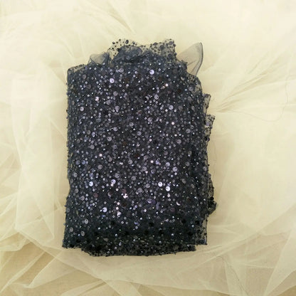 20 Colors beauty  wedding dress beading fashion dress lace fabric with pearls 130cm width bridal lace fabric sell by yard