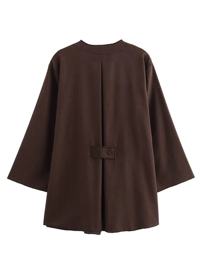 TFMLN Fashion 2 Pieces Sets Women Spring Summer Kimono Style Loose Lace Up Shirts Tops Women's Wide Leg Pants Sets