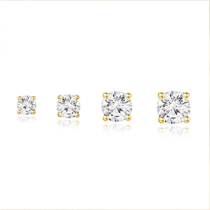 CANNER 0.25-1.2 Carat D Color Moissanite 925 Sterling Silver Stud Earring For Women Sparkling Piercing Earring Fine Jewelry Gift