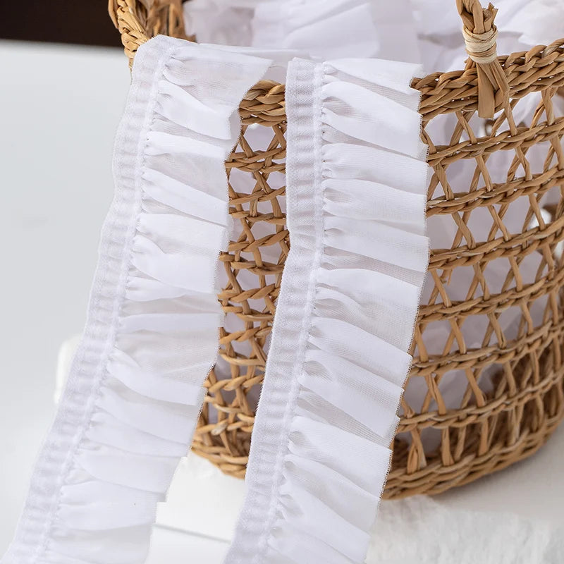 2Meters White Wedding Dresses Lace For Diy Sewing Ribbons Trimming Needlework Sewing Supplies Apparel Decor Handmade Material