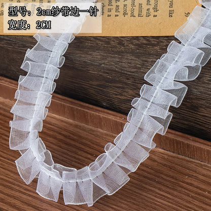 2Meters White Wedding Dresses Lace For Diy Sewing Ribbons Trimming Needlework Sewing Supplies Apparel Decor Handmade Material