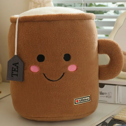 Kawaii Tea Reversible Plush Soft Cute Food Milk Tea Soft Hug Birthday Christm milk tea cup plush toy to send holiday gift