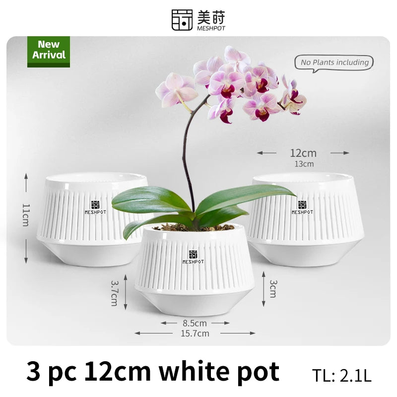 Meshpot Orchid Pot with Holes Plastic Flower Pot Decorative African Violet Pots with Air-Pruning and Good Air Circulation