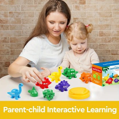 AIUAZA Children's early education dinosaur letter matching toys number counting pattern matching cognitive teaching aids
