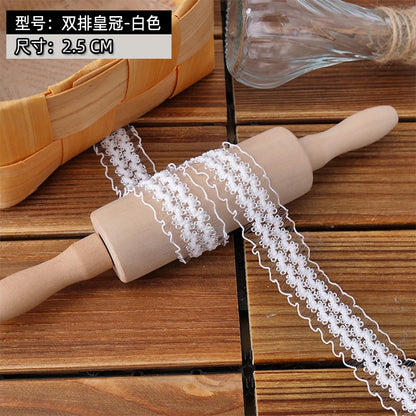 2Meters White Wedding Dresses Lace For Diy Sewing Ribbons Trimming Needlework Sewing Supplies Apparel Decor Handmade Material