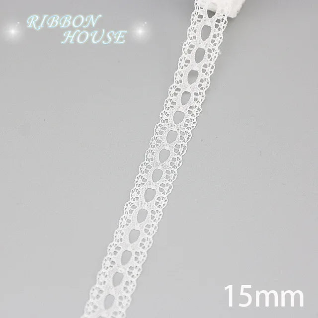 (5 yards/roll) white Lace ribbon fabric Webbing Decoration Lovely gift packing polyester Material