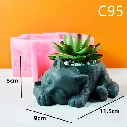 Mountain relief succulent plant flowerpot resin silicone mold mountain stream flowing water storage box candle cup gypsum molds