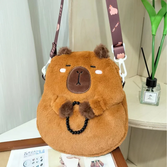 Shoulder Bag Capybara Plush Crossbody Bag Animals Students School Bag Large Capacity Couple Cartoon Knapsack Bags Cute Doll