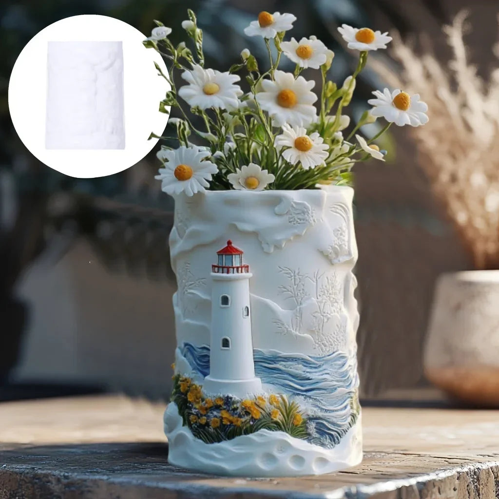Mountain relief succulent plant flowerpot resin silicone mold mountain stream flowing water storage box candle cup gypsum molds