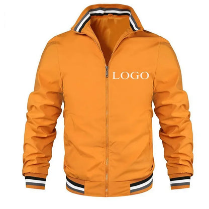 Your Own Design Brand Logo/Picture Personalized Custom Anywhere Men Women DIY Fashionable stand collar jacket Fashion New jacket