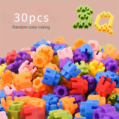 Kids Hexagonal Building Blocks for Kids Colorful STEM Building Toys for Kids Learning Kindergarten Educational Connecting Toys