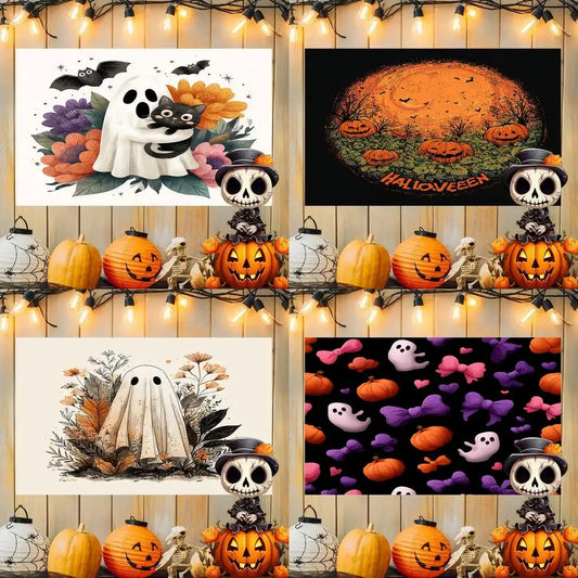 Halloween Pumpkin Art Background Cloth Hanging Cloth Bedroom Bedside Decorative Wall Cloth Rental Dormitory Tapestry