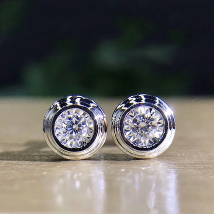 CAOSHI Simple Shiny Oval-shaped CZ Earrings for Female Graceful Lady Versatile Accessories Classical Elegance Women's Jewelry