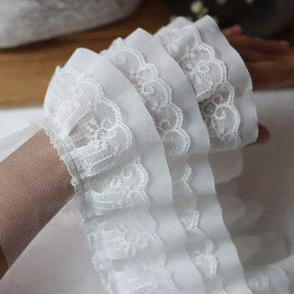 2Meters White Wedding Dresses Lace For Diy Sewing Ribbons Trimming Needlework Sewing Supplies Apparel Decor Handmade Material